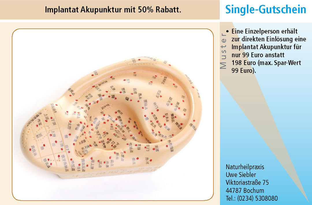 Akupunktur Gutschein im Ruhrgebiet Bochum