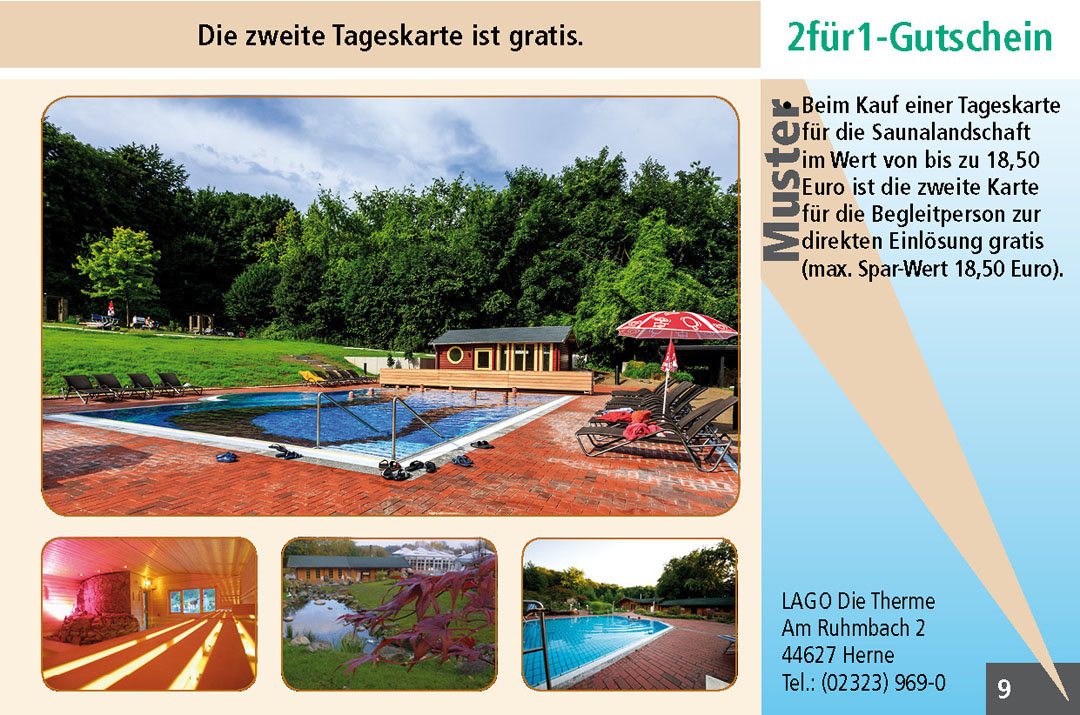 Sauna Gutschein LAGO Die Therme Herne Ruhrgebiet