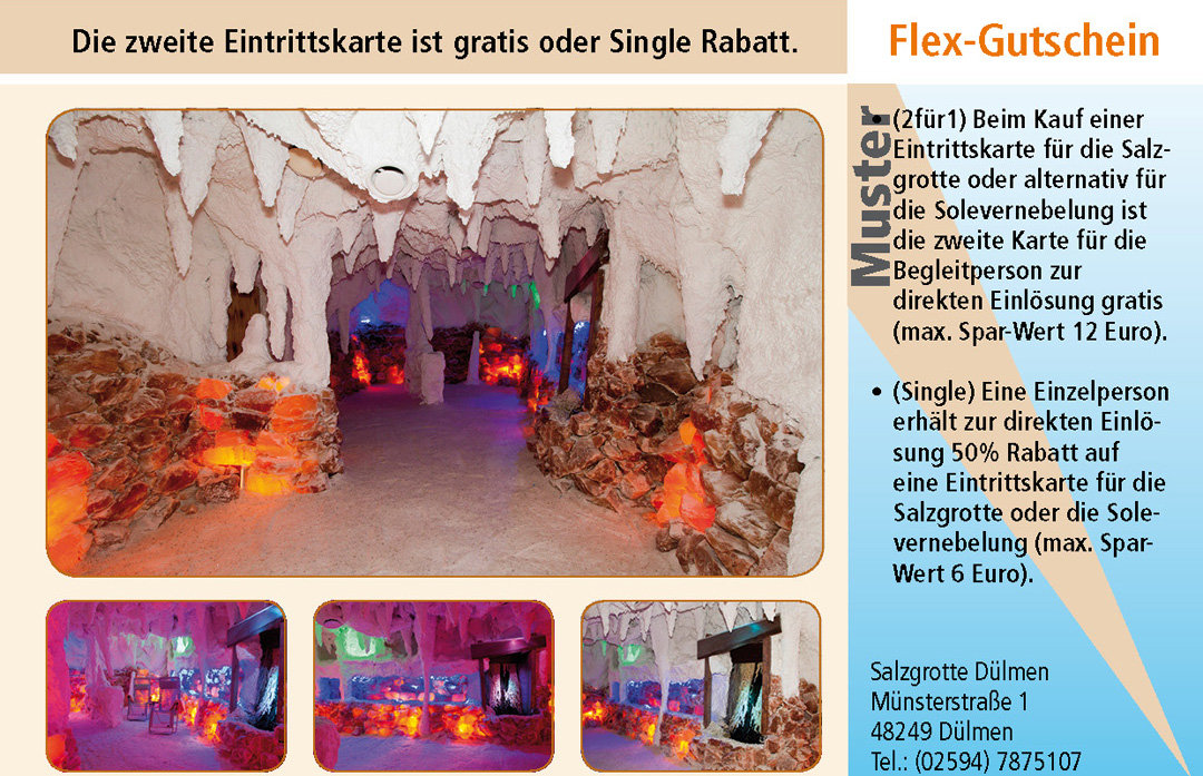 2 für 1 Gutschein-Ruhrgebiet-Salzgrotte-Duelmen