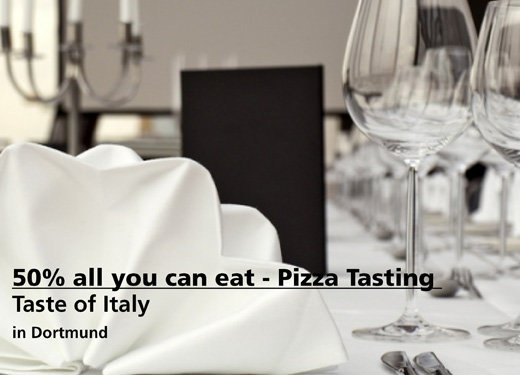 50% Rabatt all you can eat Pizza Tasting - Taste of Italy in Dortmund
