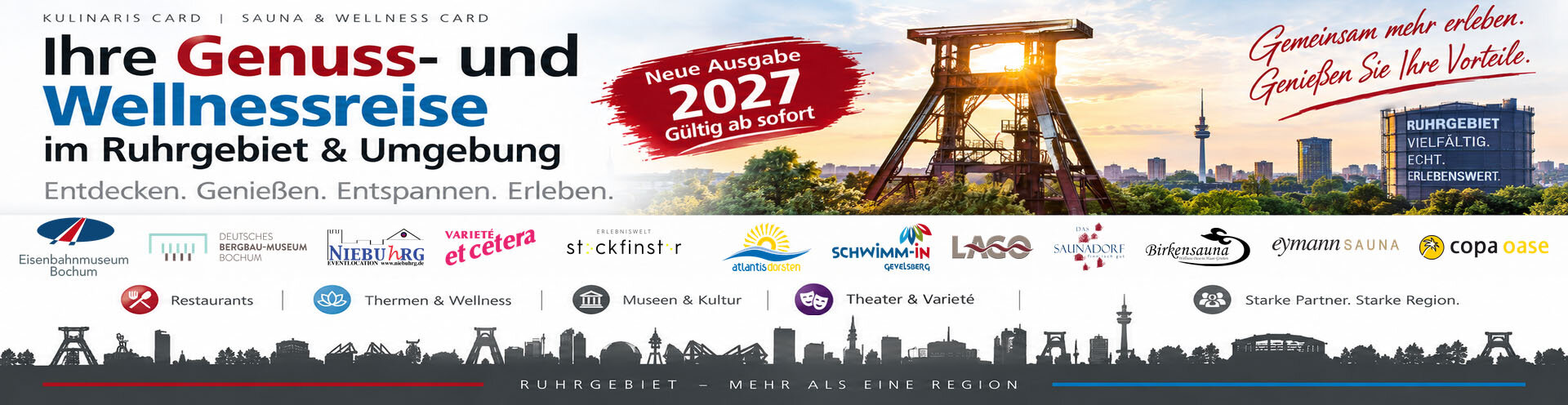 Auf dieser Reise werden Sie von unseren Partnern zum Entdecken, Erleben, Schlemmenn,Genießen und Relaxen eingeladen.